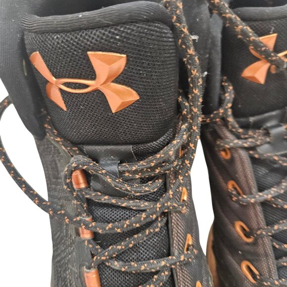 Under Armour Curry 5 Black & Copper High Top Basketball Shoes Size 11.5 - Picture 2 of 9